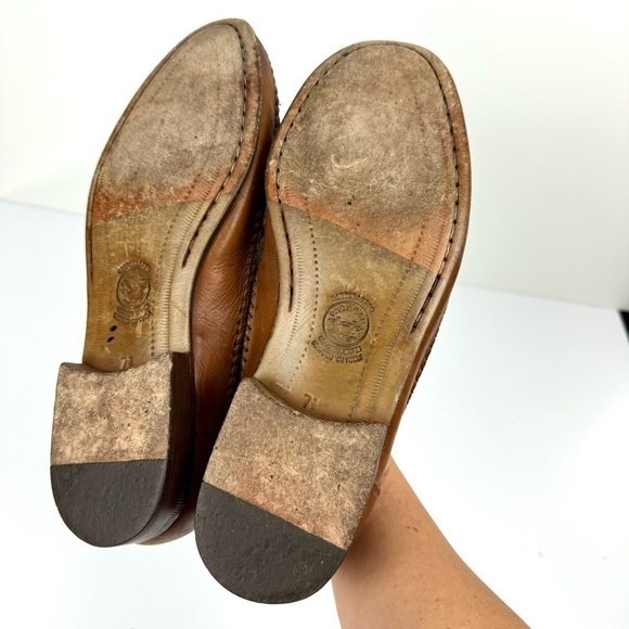 Paragon Mens 7.5 Brown Patchwork Leather Handcrafted Brazil Slip On Loafer Shoes - Picture 5 of 9